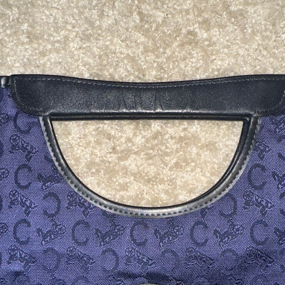 Vintage Celine Navy Blue Monogram Tote Bag - Picture 3 of 10